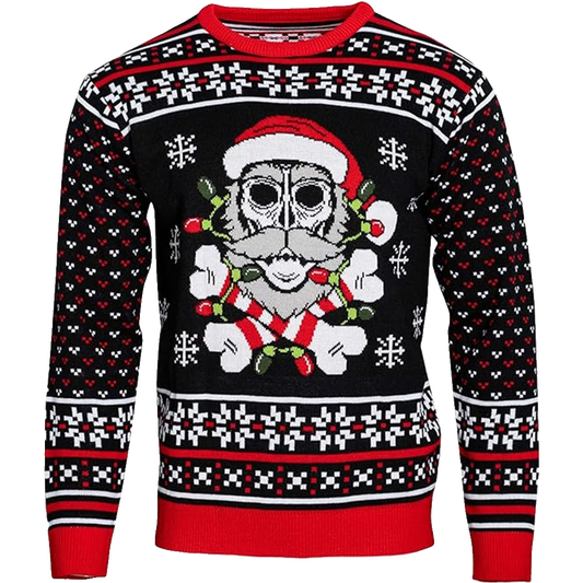 Skull Print Crew Neck Ugly Christmas Sweatshirt - Moonbestprint