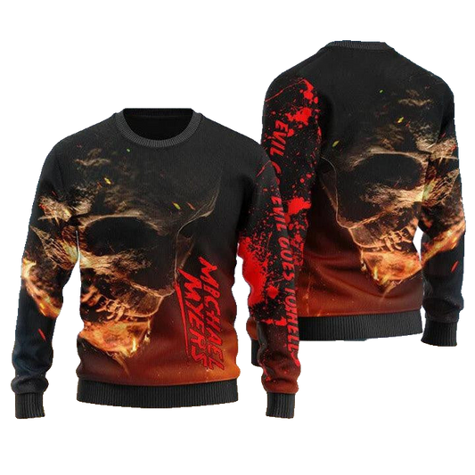 Skull Michael Myers Sweater Halloween Ugly Sweater – Moonbestprint