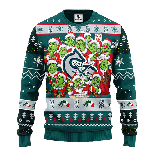 Seattle Mariners 12 Grinch Ugly Christmas Sweater – Moonbestprint