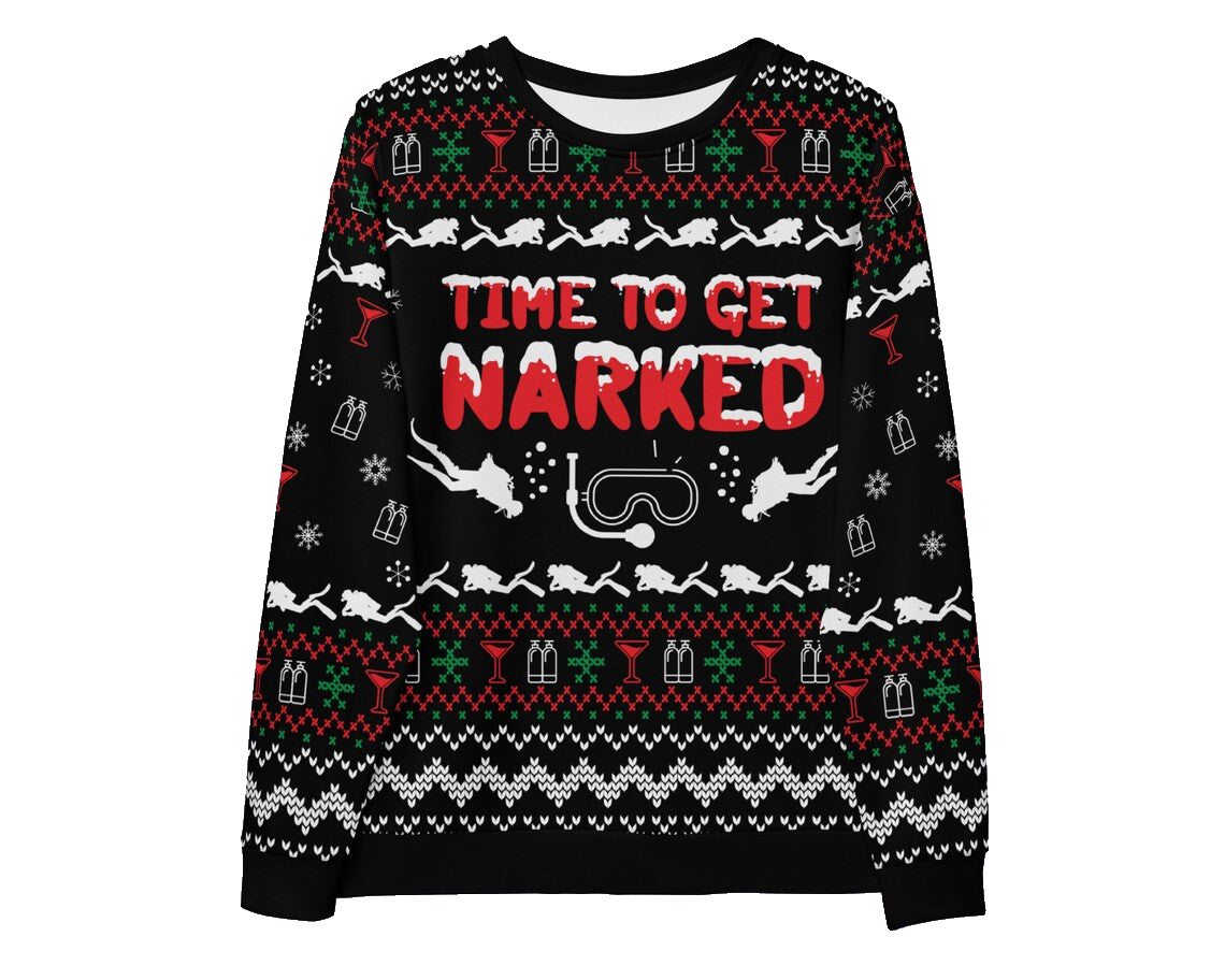 Scuba Diving Time To Get Narked Ugly Christmas Sweater – Moonbestprint