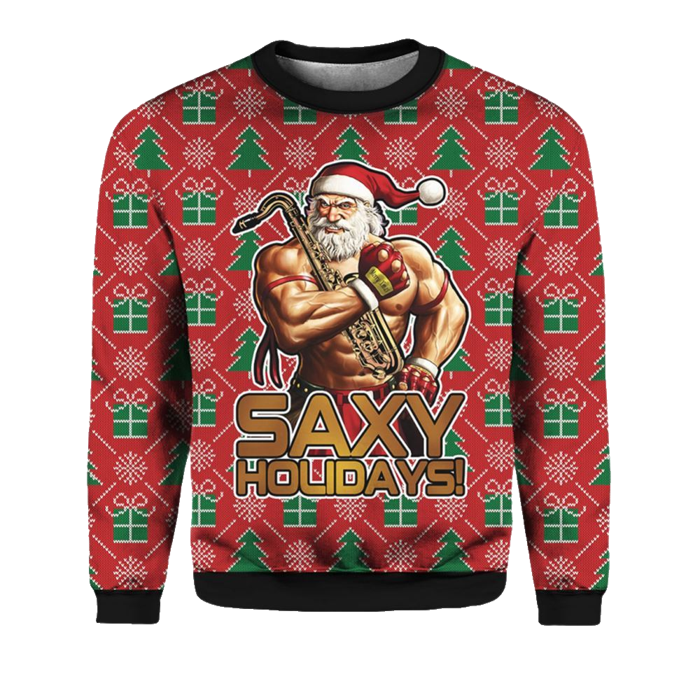Saxy Holidays Ugly Christmas Sweater - Moonbestprint