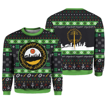 Sauron Eye Lord of the Rings Ugly Christmas Sweater - Moonbestprint