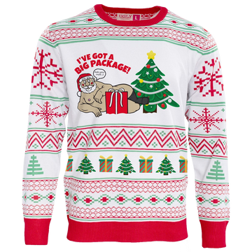 Santa's Big Package Ornament Ugly Christmas Sweater – Moonbestprint