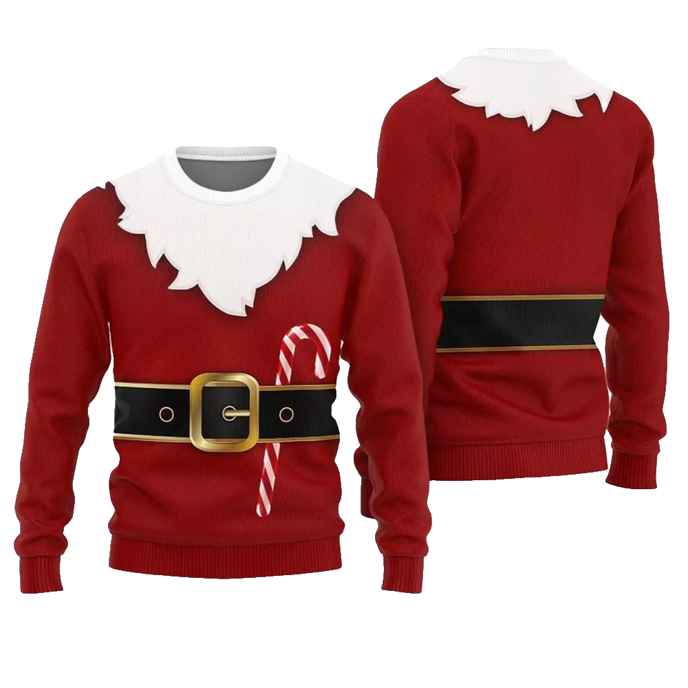 Santa Suit Ugly Christmas Sweater - Moonbestprint
