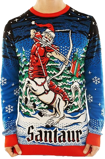Santa Santaur Ugly Christmas Sweater – Moonbestprint