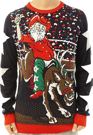 Santa Rodeo Reindeer Ugly Christmas Sweater – Moonbestprint