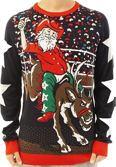 Santa Rodeo Reindeer Ugly Christmas Sweater – Moonbestprint