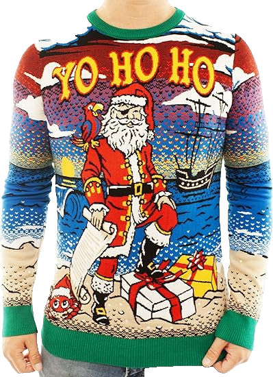 Santa Pirates Yo Ho Ho Christmas Ugly Christmas Sweater – Moonbestprint