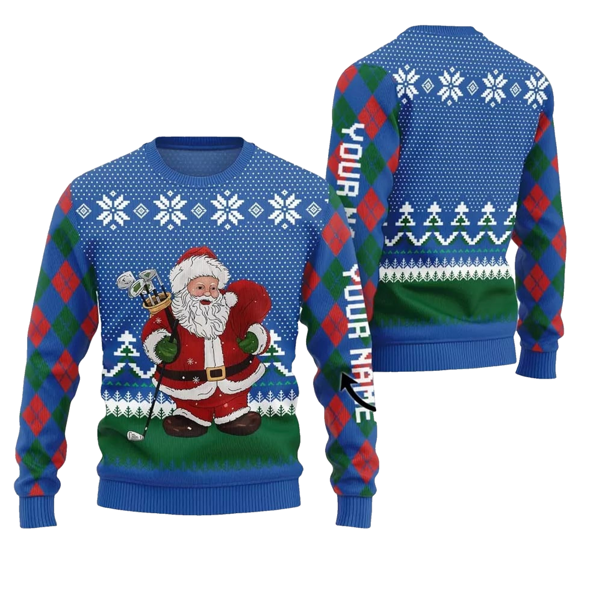 Santa Playing Golf Ugly Sweater 2026 Christmas - Moonbestprint