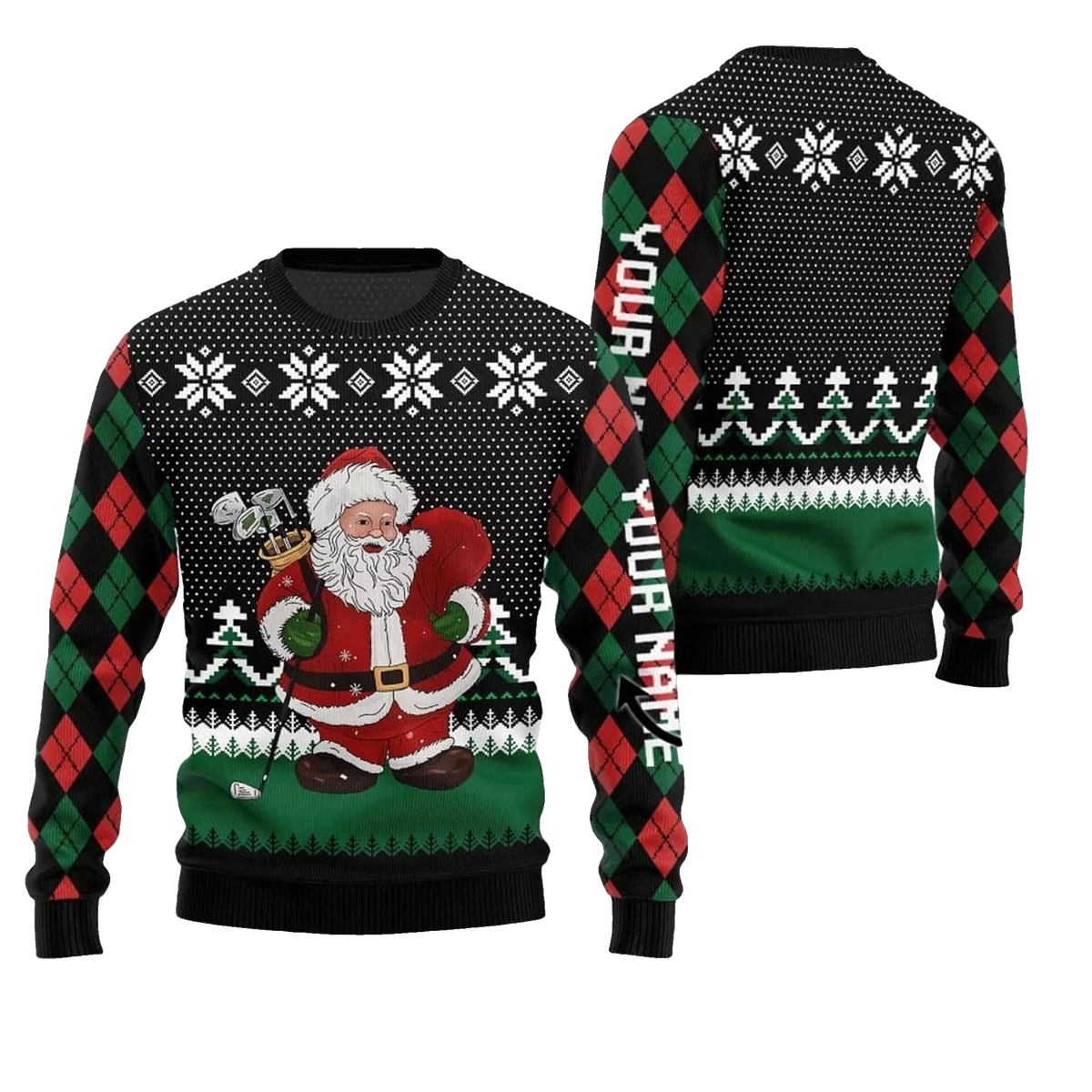 Santa Playing Golf Ugly Sweater 2026 Christmas - Moonbestprint