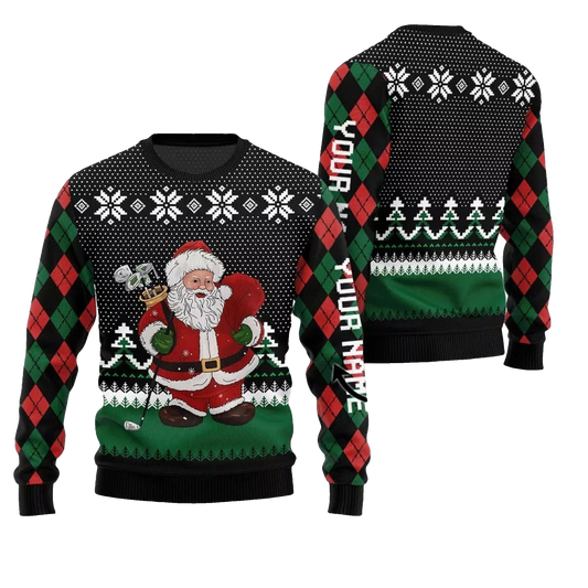 Santa Playing Golf Ugly Sweater 2026 Christmas - Moonbestprint