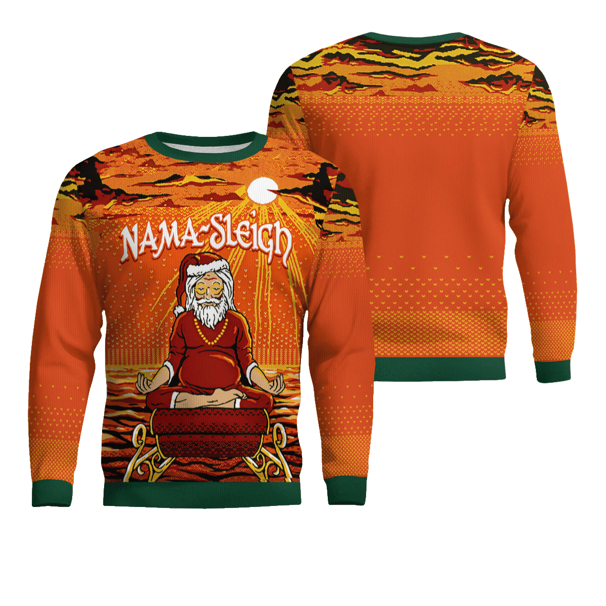Santa Nama-sleigh Ugly Christmas Sweater – Moonbestprint