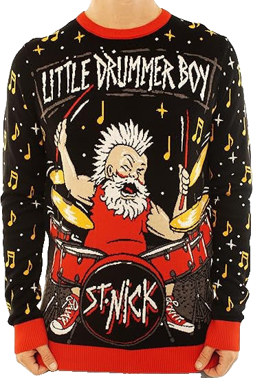 Santa Little Drummer Boy Ugly Christmas Sweater – Moonbestprint