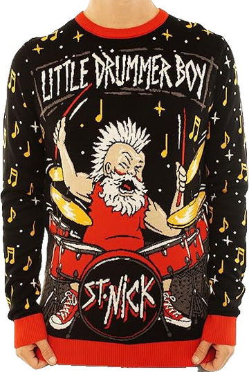 Santa Little Drummer Boy Ugly Christmas Sweater – Moonbestprint