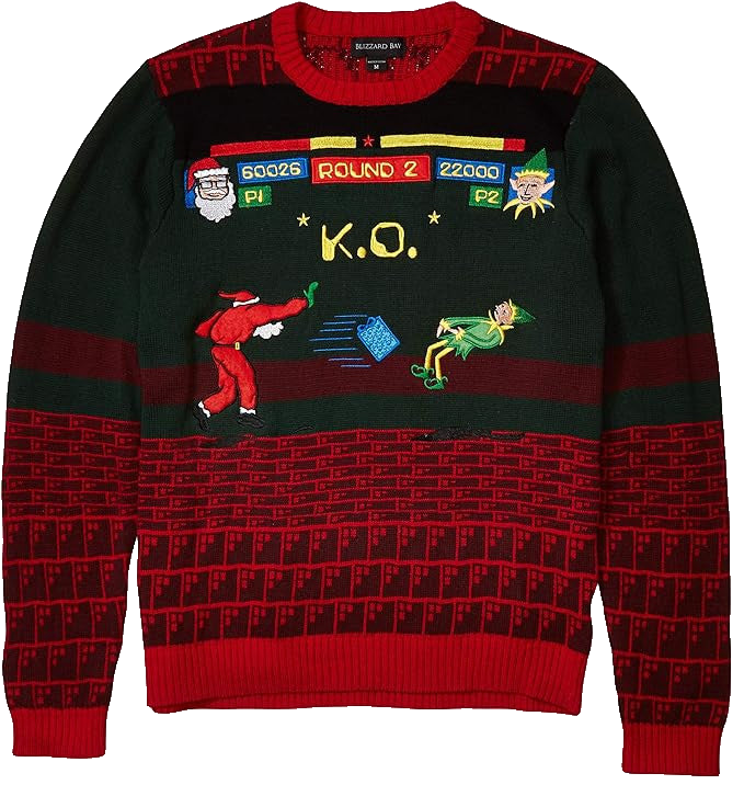 Santa K.O Elf Ugly Christmas Sweater – Moonbestprint