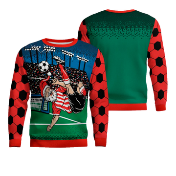 Santa Football Soccer Ugly Christmas Sweater – Moonbestprint