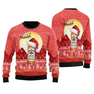 Santa Claus Sleigh Jim Beam Ugly Sweater – Moonbestprint