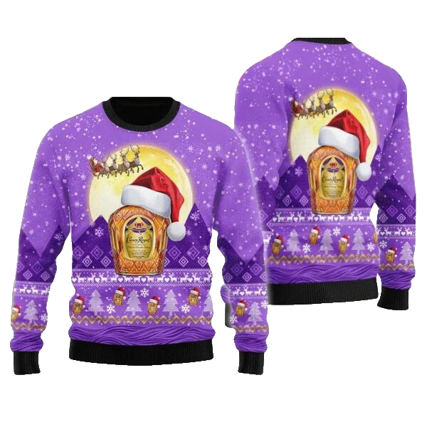 Santa Claus Sleigh Crown Royal Ugly Sweater – Moonbestprint