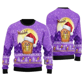 Santa Claus Sleigh Crown Royal Ugly Sweater – Moonbestprint