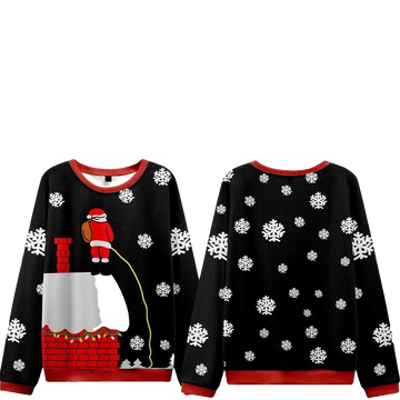 Santa Claus On The Roof Ugly Sweater 2026 Christmas - Moonbestprint