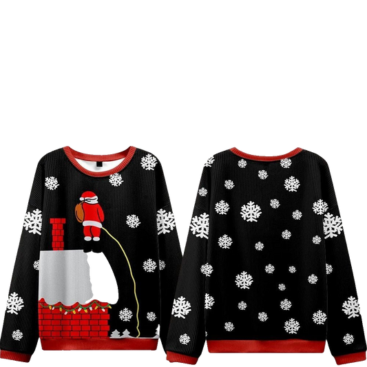 Santa Claus On The Roof Ugly Sweater 2026 Christmas - Moonbestprint