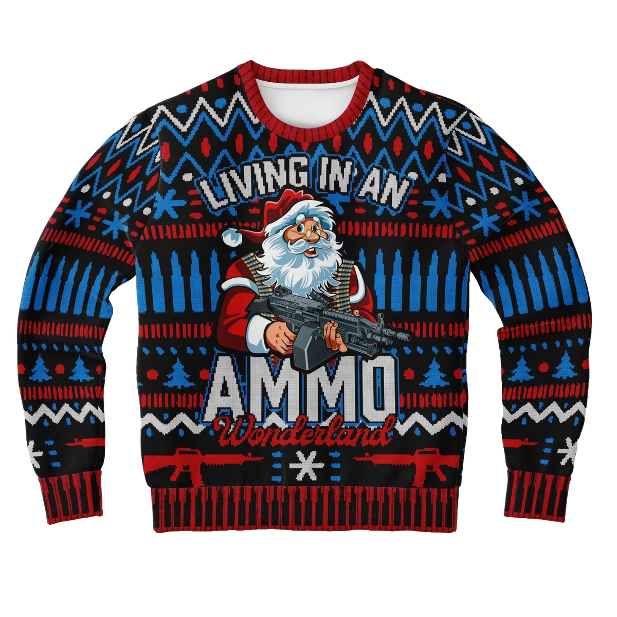 Santa Claus Living In An Ammo Wonderland Ugly Christmas Sweater – Moonbestprint