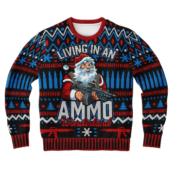 Santa Claus Living In An Ammo Wonderland Ugly Christmas Sweater – Moonbestprint