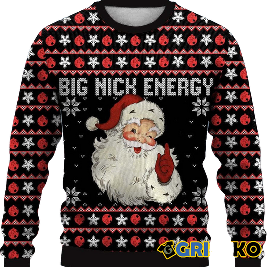 Santa Big Nick Energy Ugly Christmas Sweater - Moonbestprint