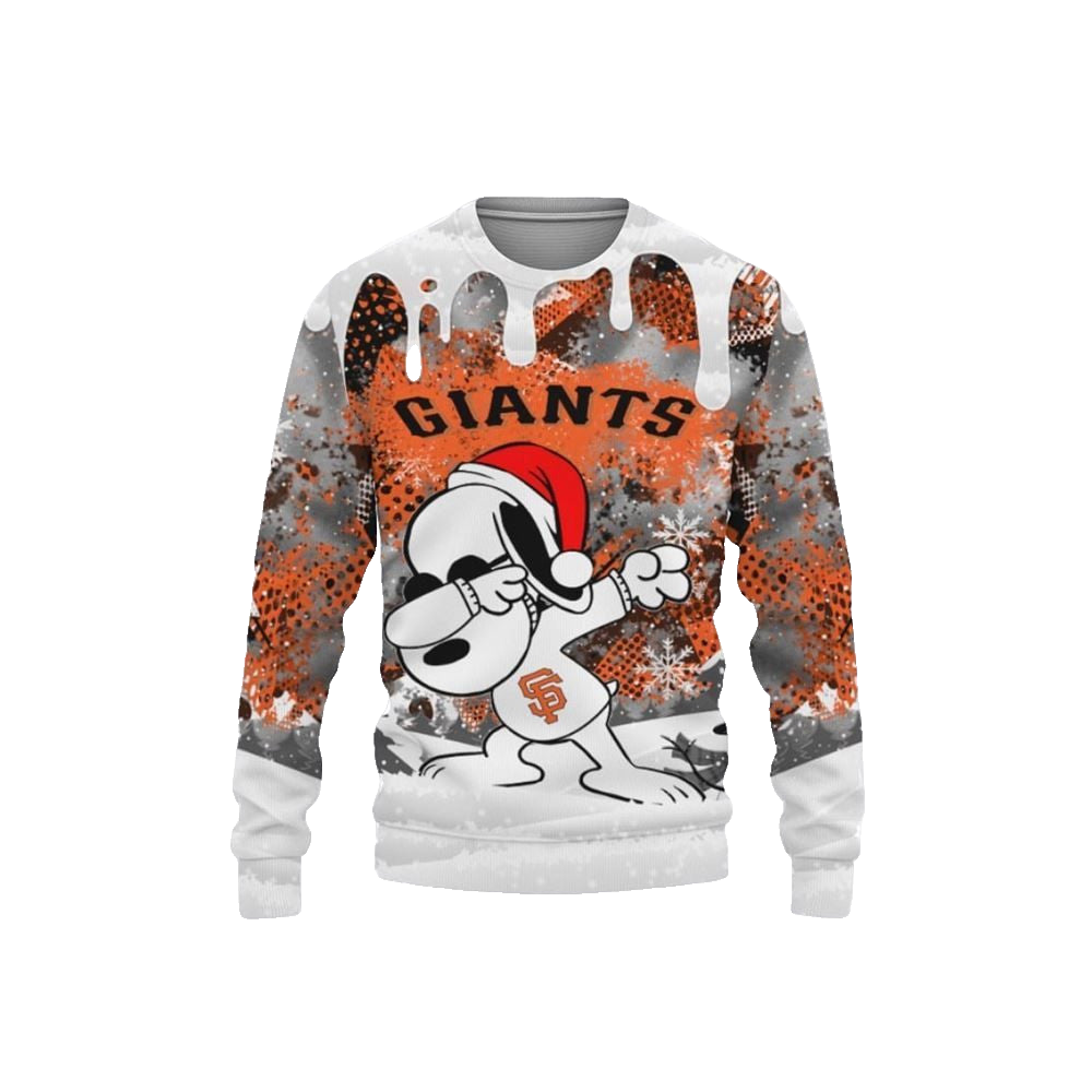 San Francisco Giants Snoopy Dabbing Ugly Christmas Sweater – Moonbestprint