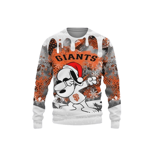 San Francisco Giants Snoopy Dabbing Ugly Christmas Sweater – Moonbestprint
