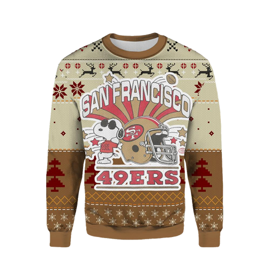 San Francisco 49ers Snoopy Christmas Ugly Sweater – Moonbestprint