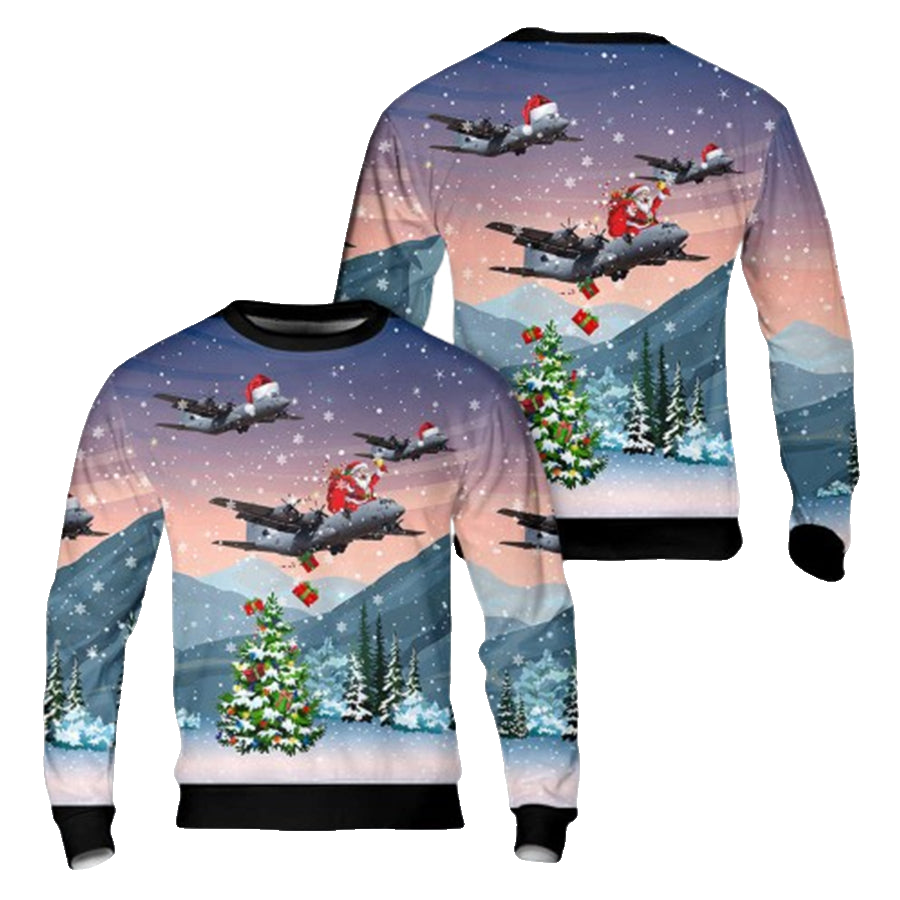 Royal Canadian Air Force Lockheed Martin Cc 130J 30 Hercules (L 382) Ugly Christmas Sweater – Moonbestprint