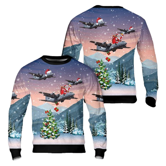 Royal Canadian Air Force Lockheed Martin Cc 130J 30 Hercules (L 382) Ugly Christmas Sweater – Moonbestprint