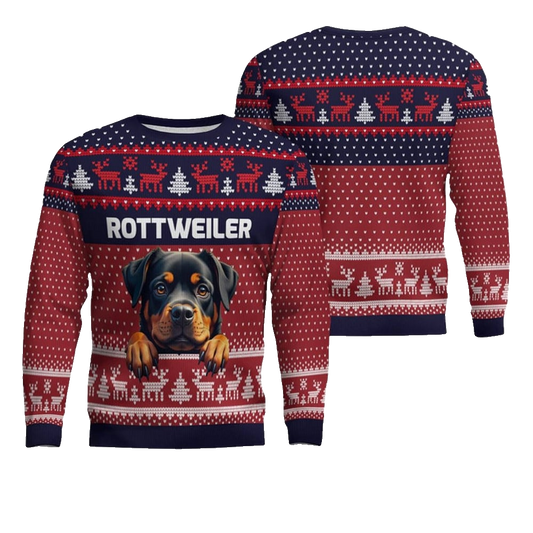 Rottweiler Ugly Christmas Sweater - Moonbestprint
