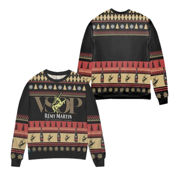 Remy Martin Cognac Snowflake And Pine Tree Ugly Christmas Sweater – Moonbestprint