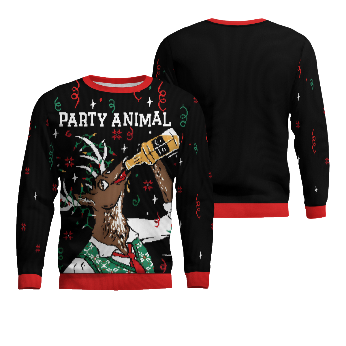 Reindeer Party Animal Ugly Christmas Sweater – Moonbestprint
