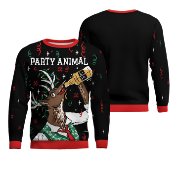 Reindeer Party Animal Ugly Christmas Sweater – Moonbestprint