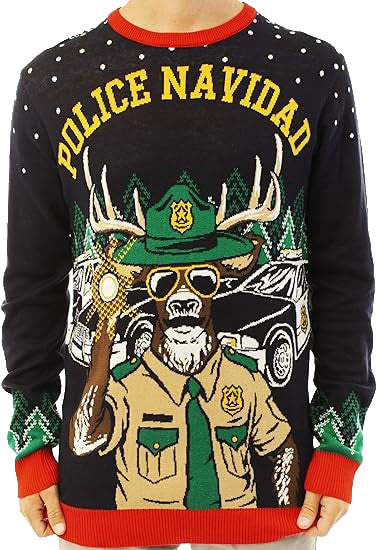 Reindeer Police Navidad Ugly Christmas Sweater – Moonbestprint