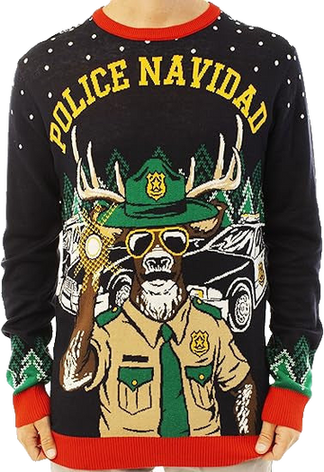 Reindeer Police Navidad Ugly Christmas Sweater – Moonbestprint