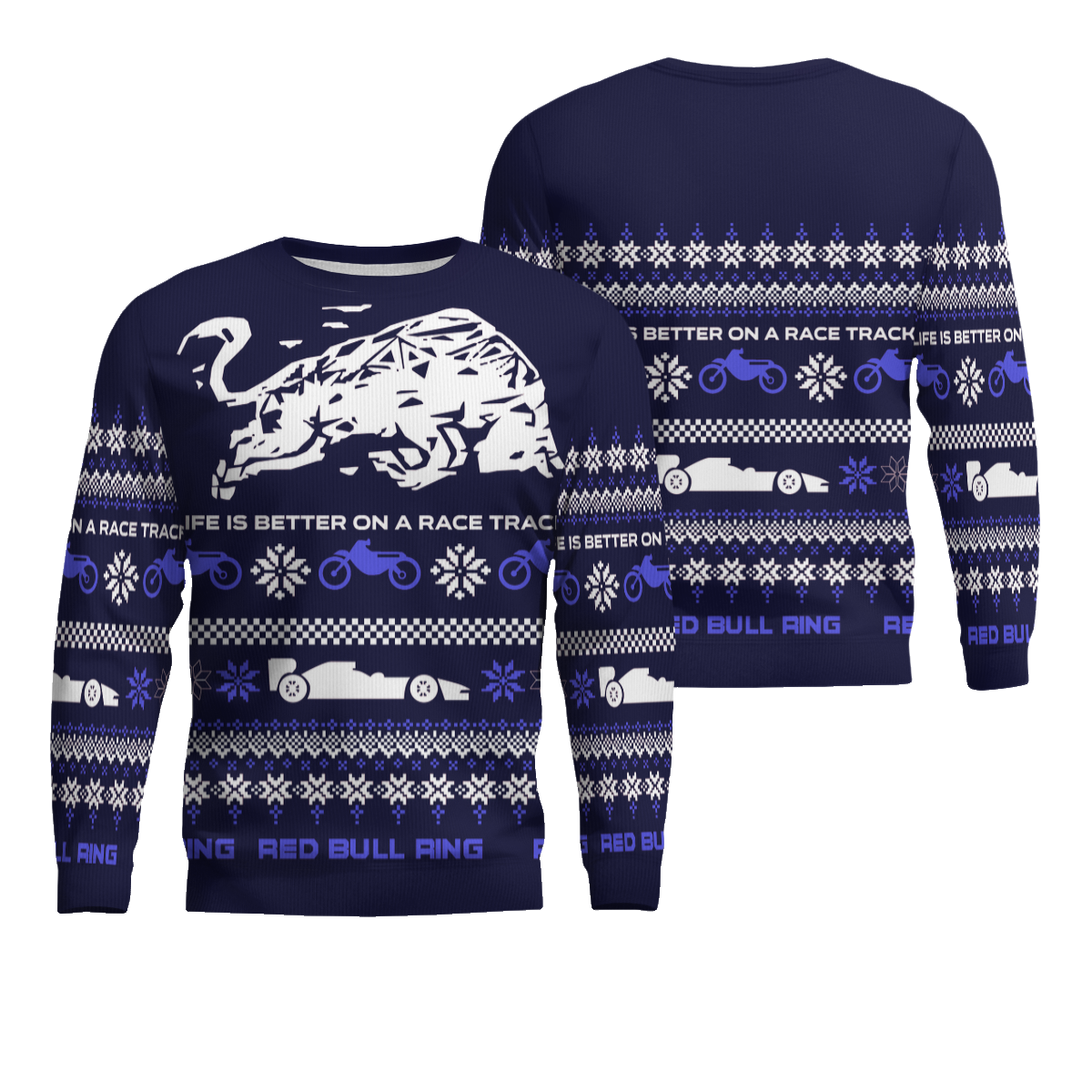 Red Bull Ring Winter Ugly Sweater 2025 Midnight Blue – Moonbestprint