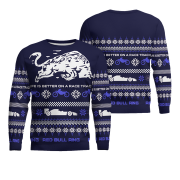 Red Bull Ring Winter Ugly Sweater 2025 Midnight Blue – Moonbestprint