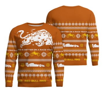 Red Bull Ring Winter Ugly Sweater 2025 Desert Brown – Moonbestprint