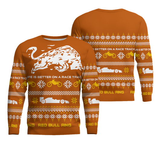 Red Bull Ring Winter Ugly Sweater 2025 Desert Brown – Moonbestprint
