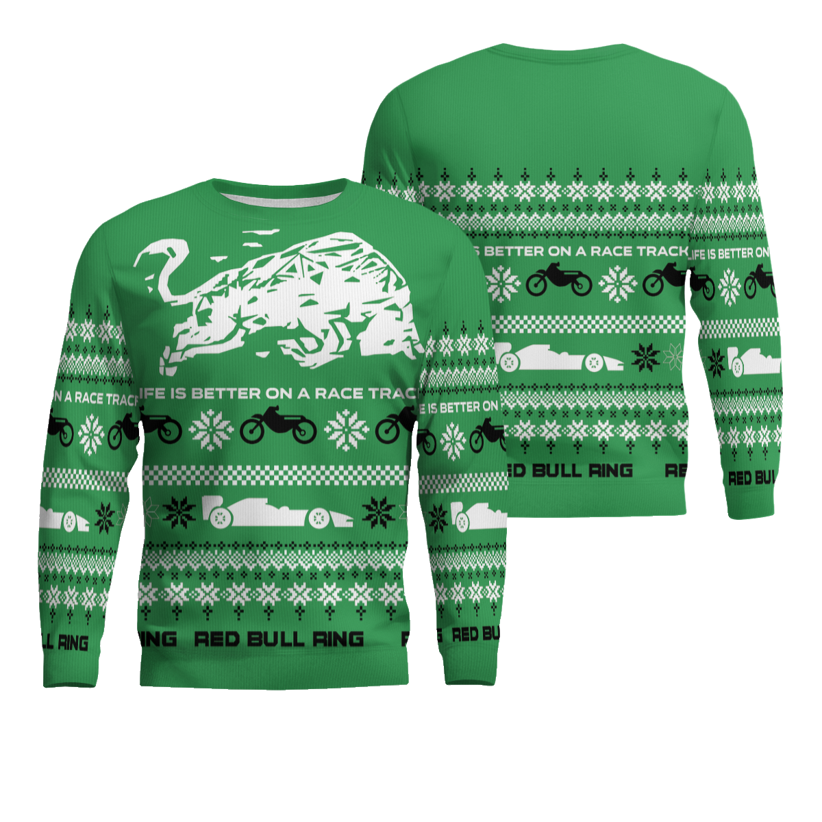 Red Bull Ring Winter Ugly Sweater 2025 Emerald Green – Moonbestprint