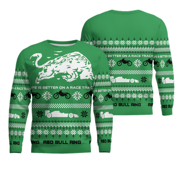 Red Bull Ring Winter Ugly Sweater 2025 Emerald Green – Moonbestprint