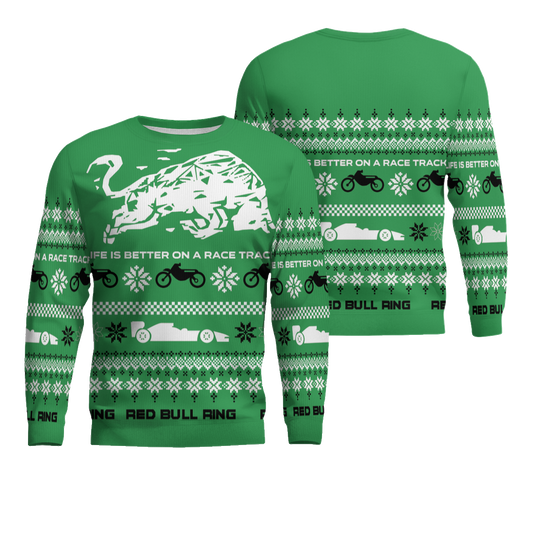 Red Bull Ring Winter Ugly Sweater 2025 Emerald Green – Moonbestprint