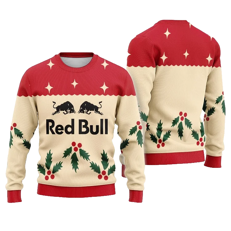 Red Bull Chrismas Cherry Ugly Sweater 2025 – Moonbestprint