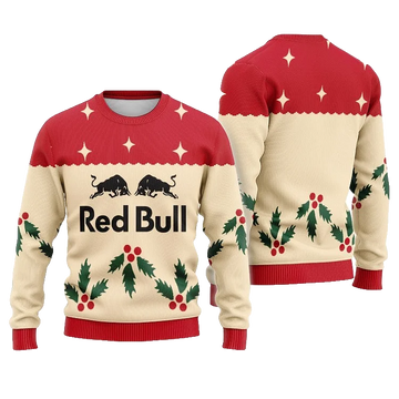 Red Bull Chrismas Cherry Ugly Sweater 2025 – Moonbestprint