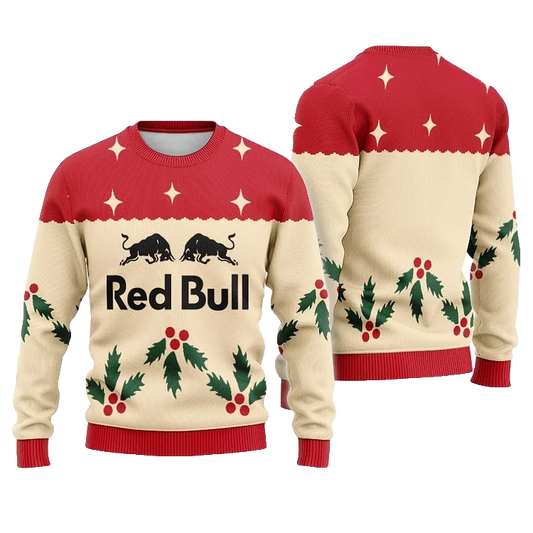 Red Bull Chrismas Cherry Ugly Sweater 2025 – Moonbestprint