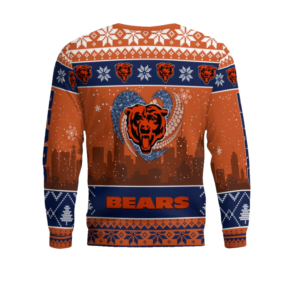Real Women Love Football Smart Women Love Chicago Bears Ugly Sweater – Moonbestprint